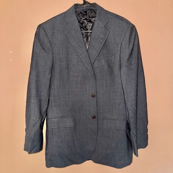 Brooks Brothers 346 Men's Wool Dark Gray Two Button Blazer Coat Sport Jacket 39R - Picture 5 of 10